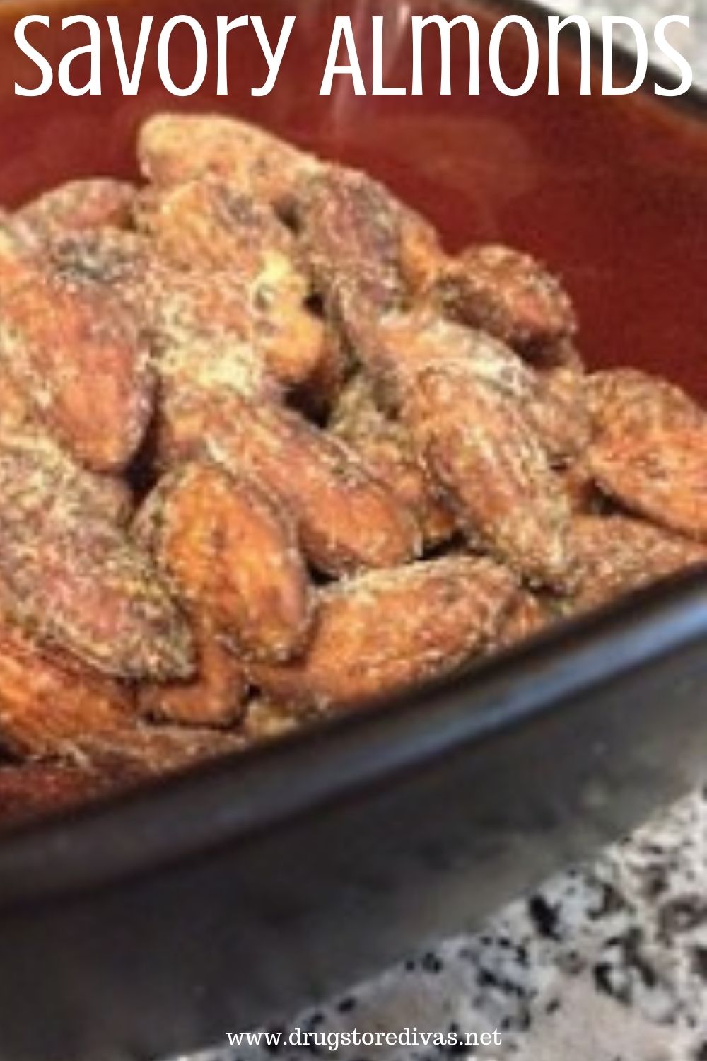 Savory Almonds in a bowl.