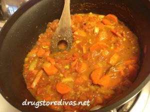 Vegetable Curry is a tasty recipe made from scratch. It's Vegan too! Get the recipe at www.drugstoredivas.net.