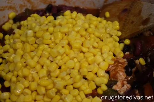 Corn in a Dutch oven.