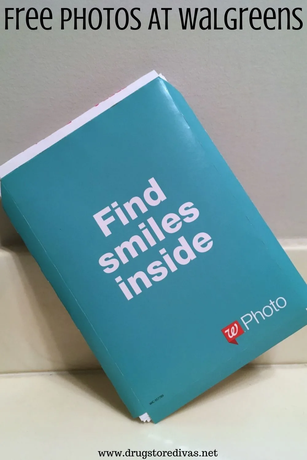 An envelope from Walgreens photo with the words 