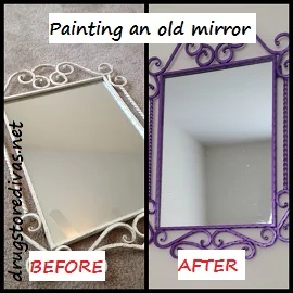 Update your space by updating the paint on a few key items. Find out how to paint an old mirror in this post from www.drugstoredivas.net.