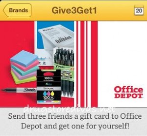 Wrapp: Give 3 Office Depot Gift Cards, Get 1 - Drugstore Divas