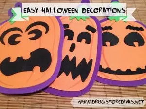 Easy Halloween Foam Pumpkin Decorations.