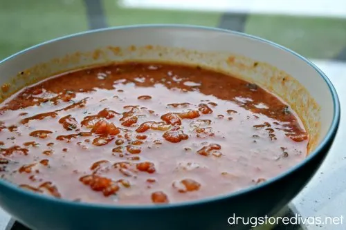 Homemade Simple Tomato Soup is the perfect soup for a cold day. And it's completely made from pantry ingredients.