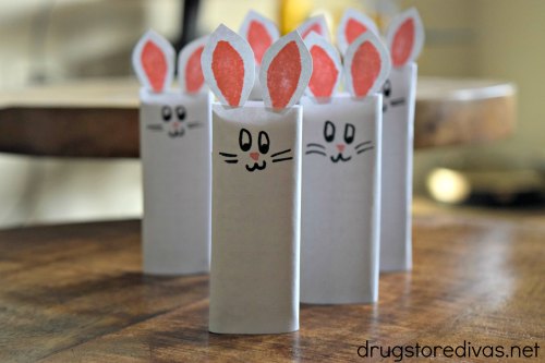 Five DIY Bunny Chocolate Bar Bunnies.