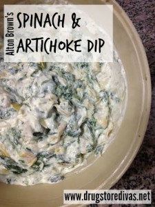 Spinach and Artichoke dip in a bowl.
