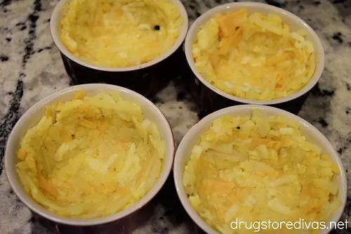 This Mini Hash Brown Breakfast Casserole Recipe is individual portions are served in ramekins, making the perfect brunch recipe.