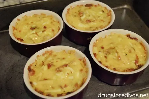 This Mini Hash Brown Breakfast Casserole Recipe is individual portions are served in ramekins, making the perfect brunch recipe.