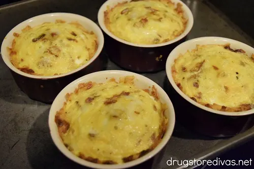 This Mini Hash Brown Breakfast Casserole Recipe is individual portions are served in ramekins, making the perfect brunch recipe.