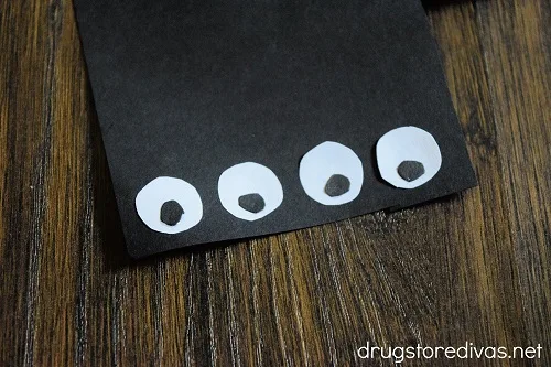 Eyes made out of card stock.