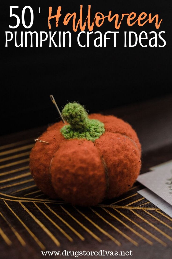 Decorate your house for Halloween with pumpkins. And get inspired by this 50+ Halloween Pumpkin Craft Ideas list on www.drugstoredivas.net.
