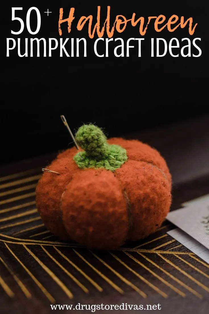 Decorate your house for Halloween with pumpkins. And get inspired by this 50+ Halloween Pumpkin Craft Ideas list on www.drugstoredivas.net.