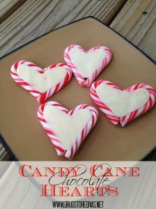 Candy Cane Chocolate Hearts.