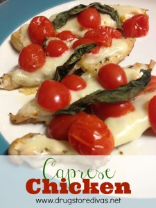 Love Caprese salad? Then you'll love this Caprese Chicken recipe from www.drugstoredivas.net.
