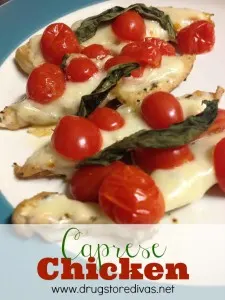 Caprese Chicken on a plate.