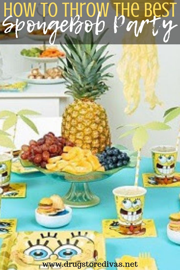 Looking for a fun summer party idea? SpongeBob! Find out how to throw a fun SpongeBob party at www.drugstoredivas.net.