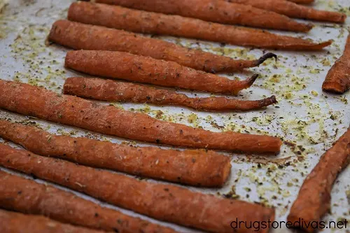 Oven roasted carrots.