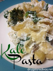 Kale Pasta on a plate.