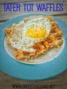 Tater tots in the waffle maker make a delicious Tater Tot Waffles recipe. Top them with syrup, butter, or a fried egg for a tasty breakfast recipe.