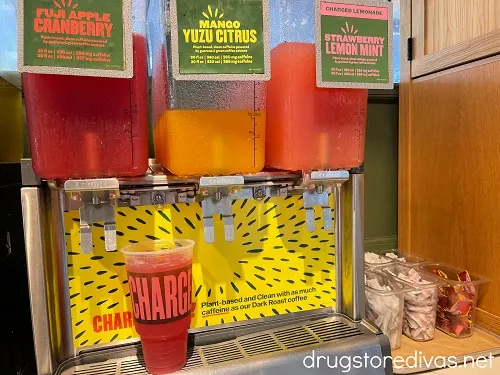 The lemonade station at Panera Bread.