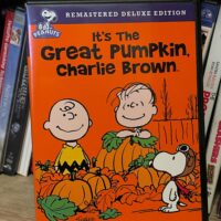 A It's The Great Pumpkin Charlie Brown DVD with the words 