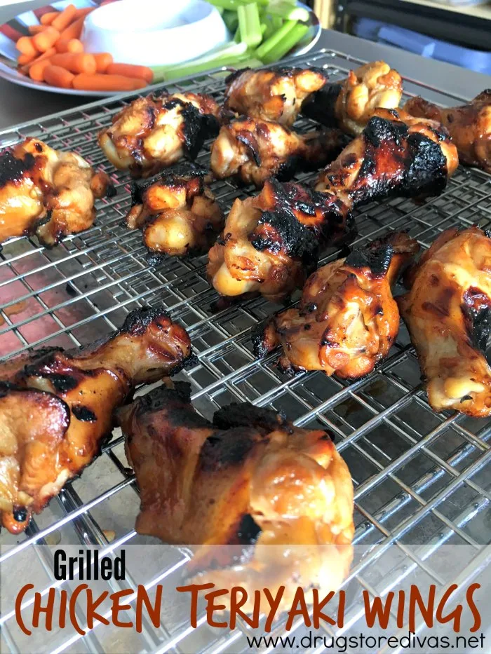 Grilled Chicken Teriyaki Wings on a cooling rack.