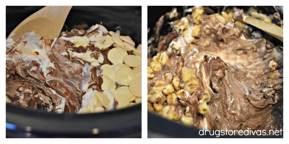 Two images from a Slow Cooker Candy recipe.