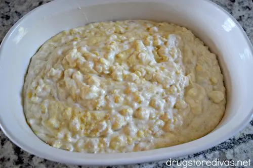 Looking to be the hit of your next pot luck? This corn casserole recipe from www.drugstoredivas.net is PERFECT!
