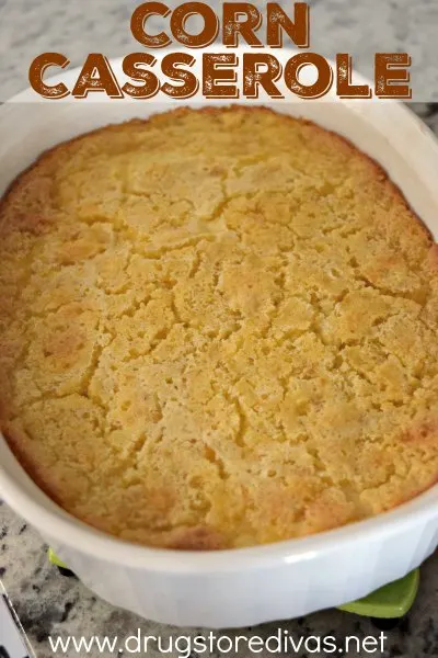 Looking to be the hit of your next pot luck? This corn casserole recipe from www.drugstoredivas.net is PERFECT!