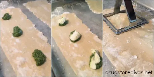 Looking for a tasty recipe? Check out this homemade kale pesto ravioli from www.drugstoredivas.net.