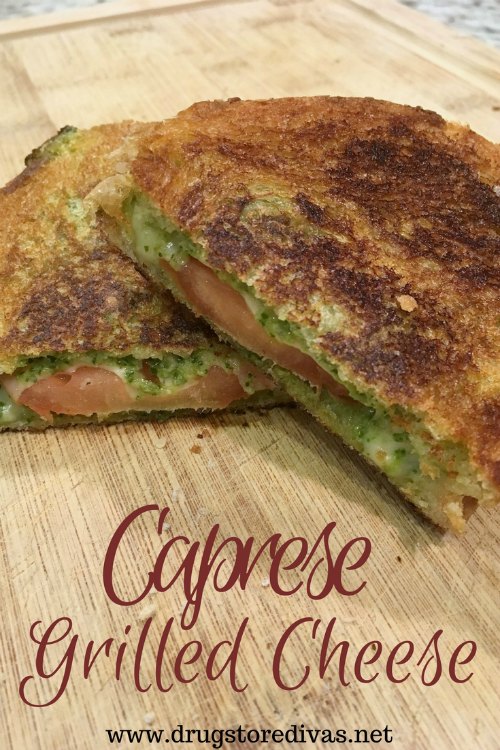 Celebrate National Grilled Cheese Month with this Caprese Grilled Cheese sandwich from www.drugstoredivas.net.