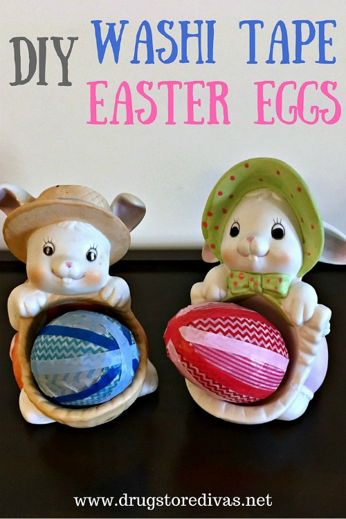 Looking for a fun Easter craft? Check out these DIY Washi Tape Easter Eggs from www.drugstoredivas.net.