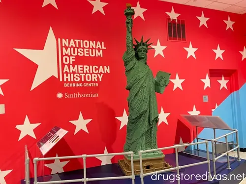 A LEGO Statue Of Liberty in the National Museum of American History in Washington, DC.