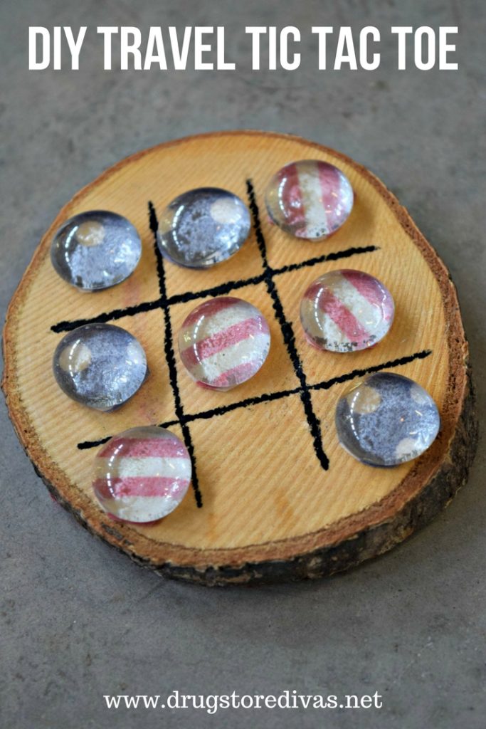 #ad Looking for a fun road trip game? Make this DIY Travel Tic Tac Toe from www.drugstoredivas.net.