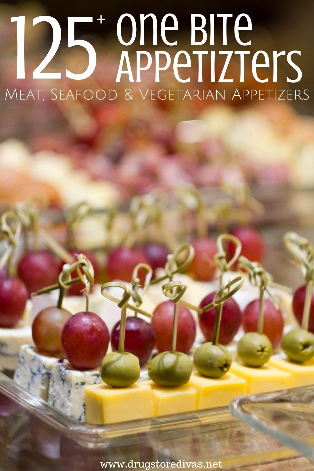 Change up your menu for your summer parties and get inspired by our list of 100+ one-bite appetizers here: https://www.drugstoredivas.net/one-bite-appetizers/ There are meat and seafood appetizers, plus vegetarian options as well!