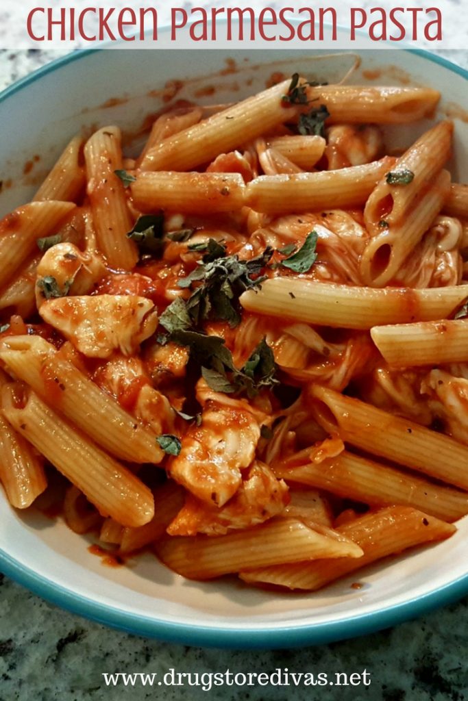 Chicken Parmesan Pasta in a bowl.