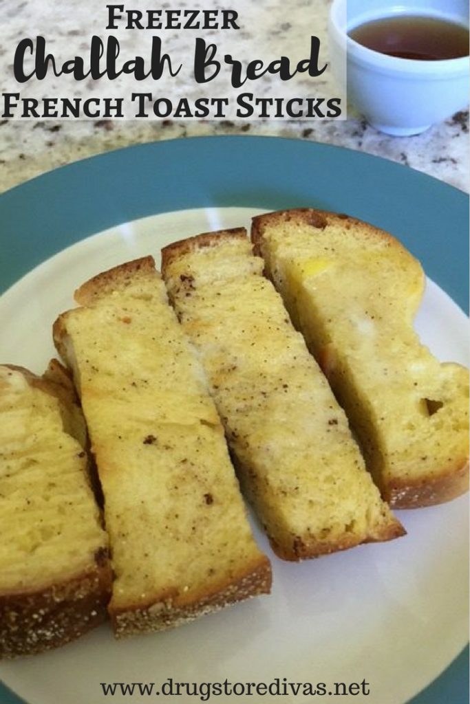 If you want a warm breakfast, but don't have the time every morning, you'll LOVE this Freezer Challah Bread French Toast Sticks recipe from www.drugstoredivas.net.
