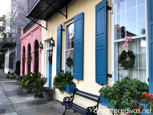 Rainbow Row in Charleston, SC.