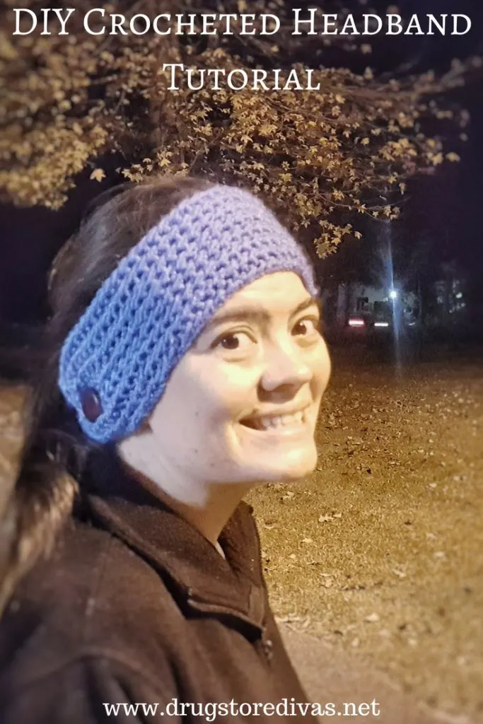 #ad A hat will absolutely ruin your hair in the winter. Instead, make this DIY Crocheted Headband from www.drugstoredivas.net. Plus, learn about ApotheCARE Essentials hair care products too! #ApotheCAREPartner #ApotheCAREessentials
