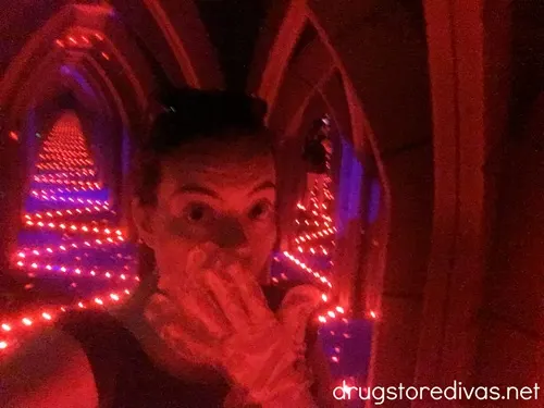 A woman inside the Ripley's Marvelous Mirror Maze in Myrtle Beach, SC.