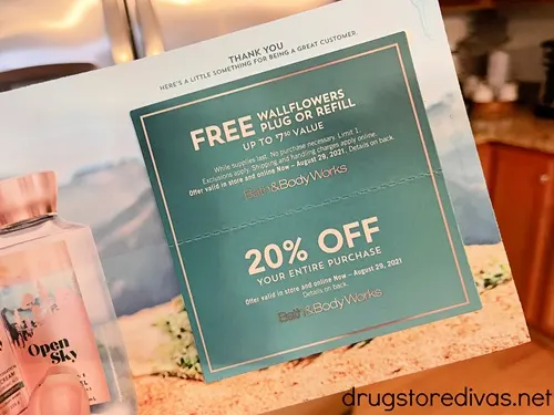 A coupon from Bath And Body Works.