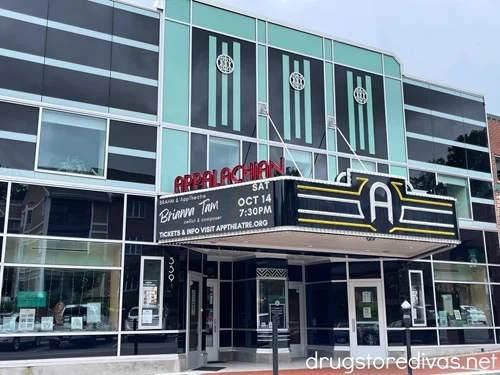 The outside of the Appalachian theater in Boone, NC.