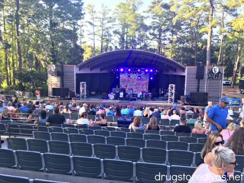 The stage at Greenfield Lake Amphitheater in WIlmington, NC.