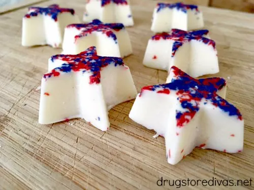 Red, white and blue chocolate stars.