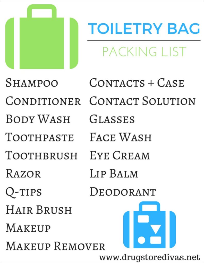 Toiletry Bag Packing List (plus a giveaway to win travel size Softsoap ...