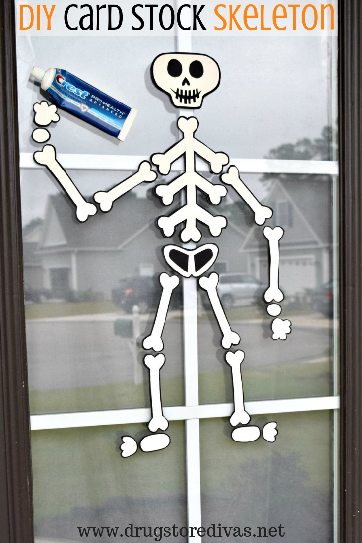 This DIY Card Stock Skeleton is adorable -- and easy to make. Get the directions at www.drugstoredivas.net.