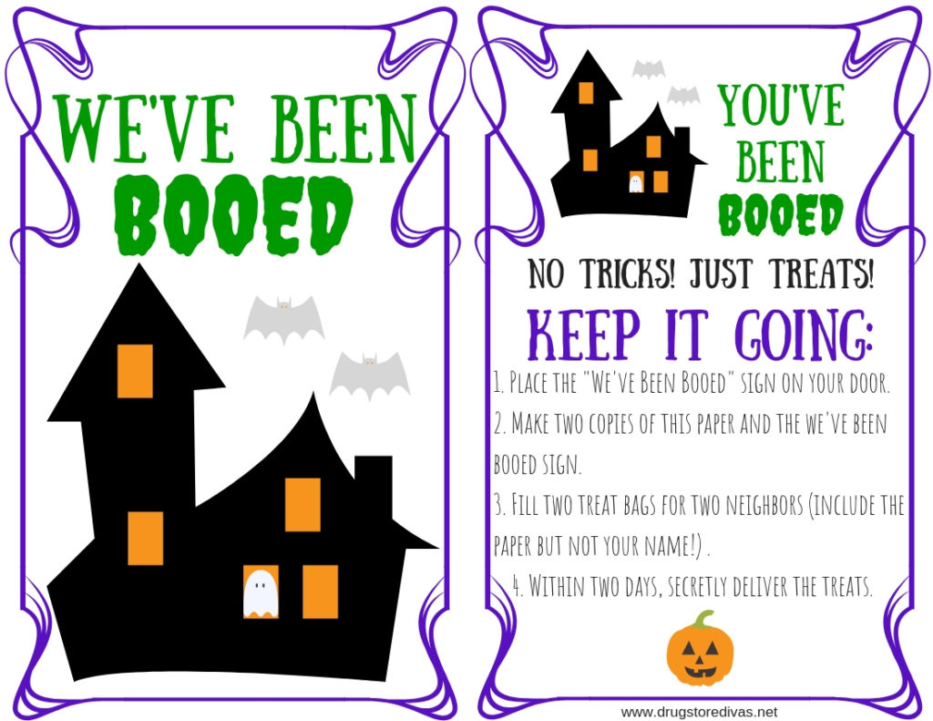 You’ve Been Booed Kit And Free Printable Drugstore Divas