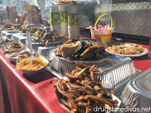 Food at a street fair.