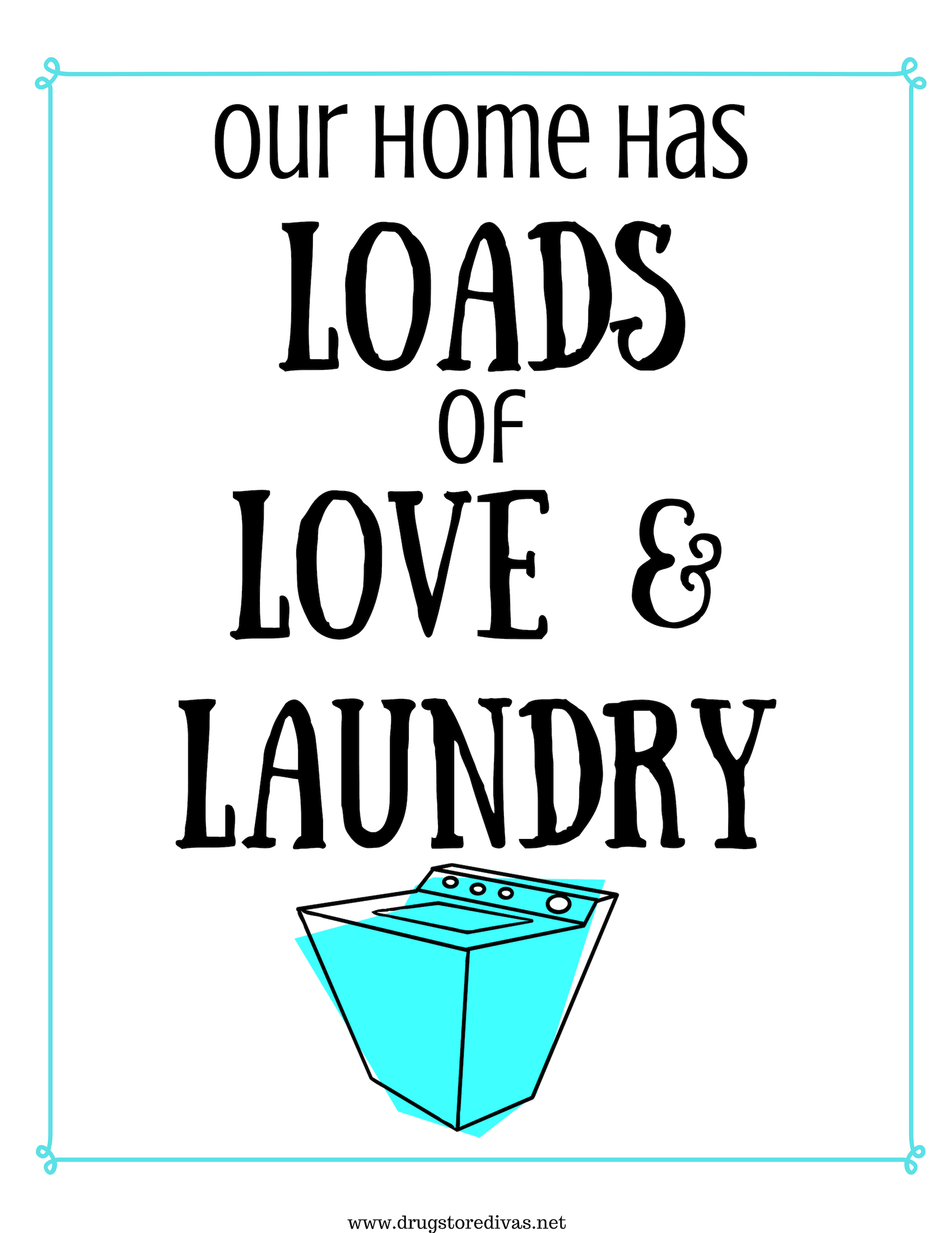 Add a little pizzazz to your home with this DIY Laundry Room Wall Art. It comes with a free printable too at www.drugstoredivas.net.