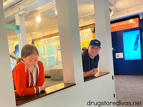A woman and a man at the Children's Museum of Wilmington.